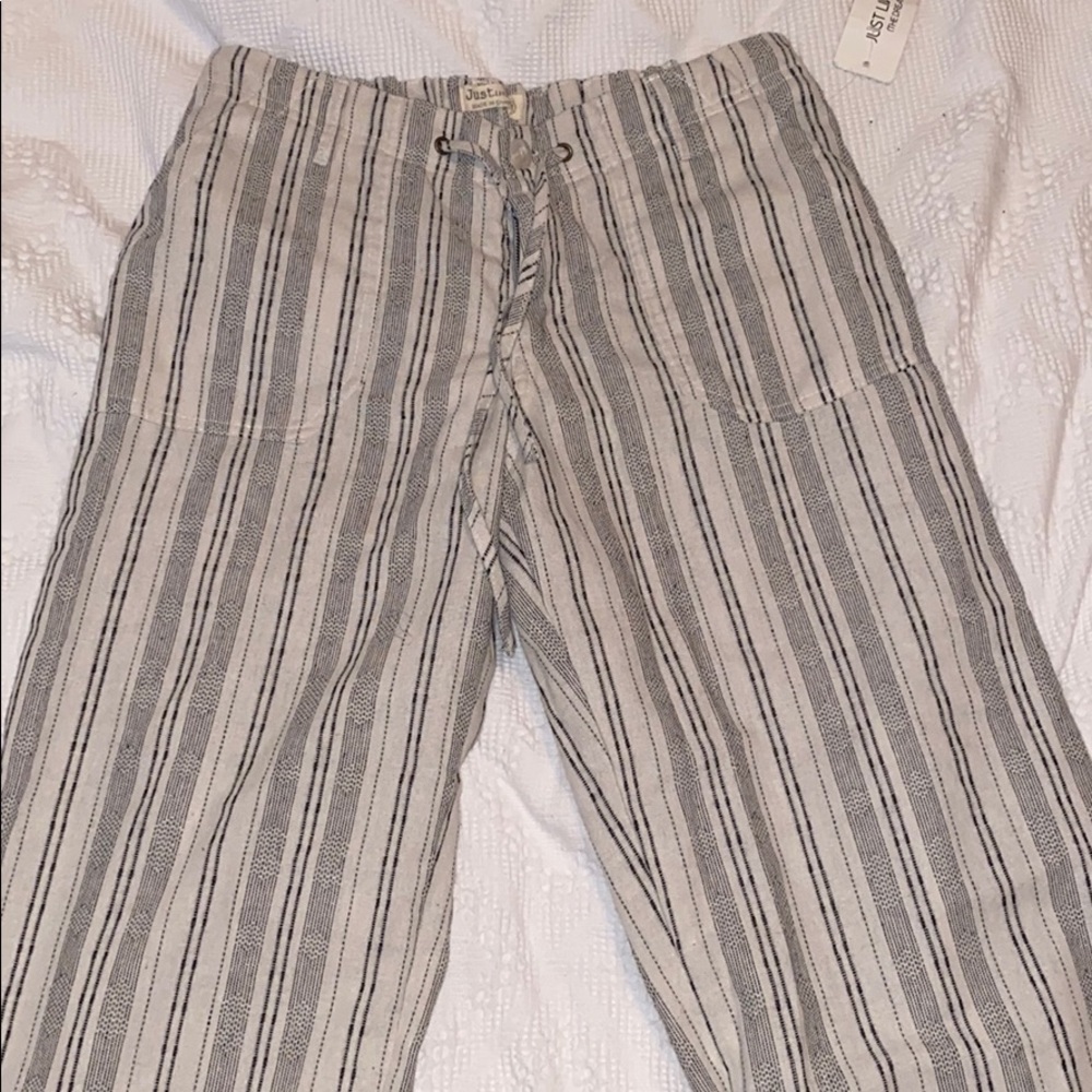 striped boho pants